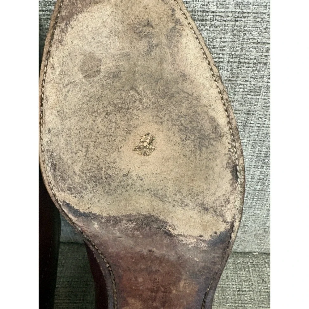 Crockett & Jones Weymouth Burgundy Leather Medallion‎ Toe Oxford Shoes Mens 10 E